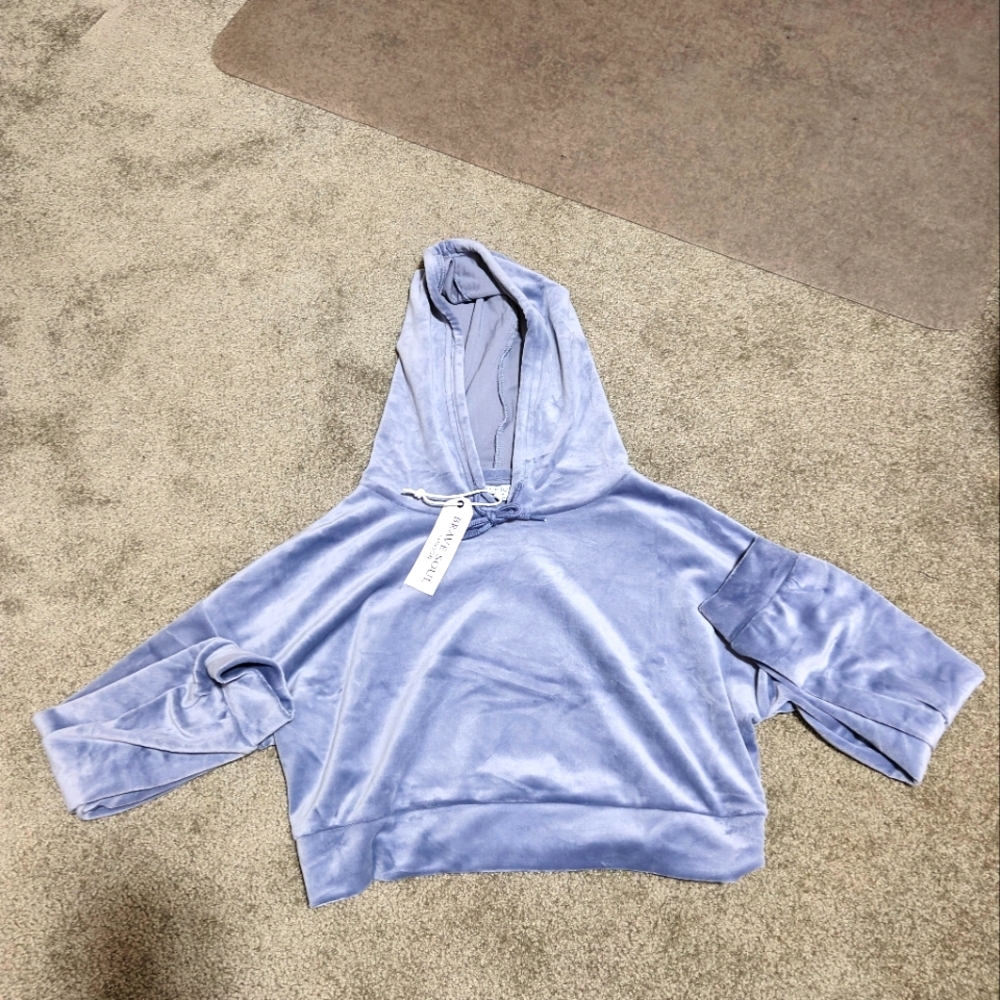 NWT Velour cropped sweater